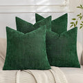 Set of 4 Soft Textured Decorative Throw Pillow Covers 24x24 Inch Cozy Farmhouse by Cozoomy
