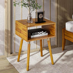 Bme Dinkee Solid Wood Nightstand, Fully Assembled, Without Drawer by Bme