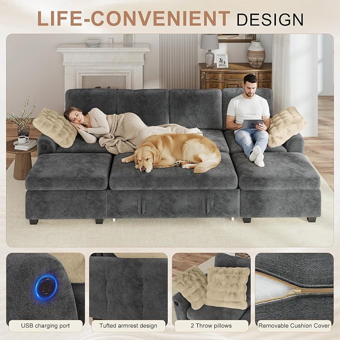 Hanherry 104" Sectional Couch - Image 7
