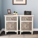 HOMPUS Night Stand Set 2, Vintage Nightstand - Image 9