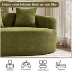 131" Oversized Sectional Sofa for Living Room, Modern Luxury Plush Chenille - Image 9