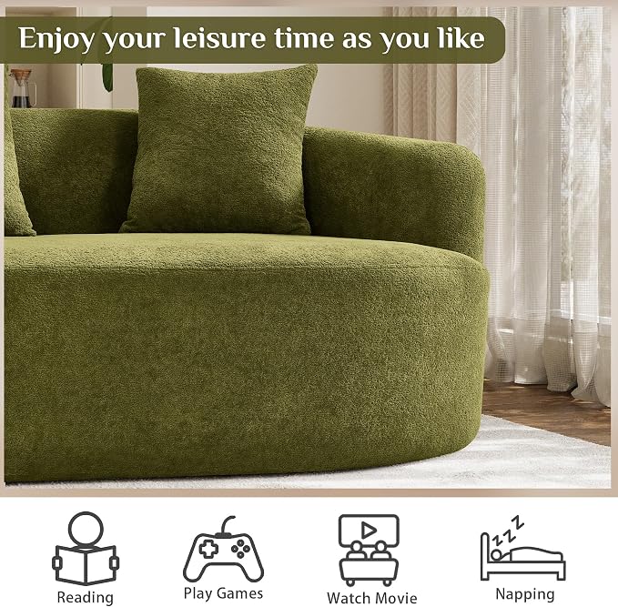 131" Oversized Sectional Sofa for Living Room, Modern Luxury Plush Chenille - Image 9