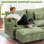 LEVELEVE 112.5" L-Shape Modular Sofa - Image 7