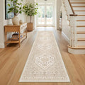 Runner Rug 2x8 Runners for Hallways Washable Rugs, Cream/Beige | Vintage by Restydon