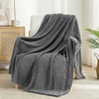 Exclusivo Mezcla Soft Waffle Fleece Bed Blanket Twin XL Size, Cozy Fluffy Design - Image 4
