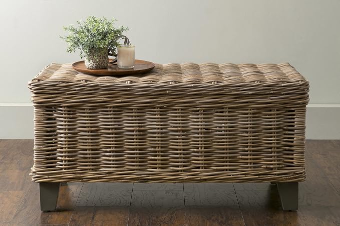 East at Main Woven Rattan Storage Coffee Table - Image 2
