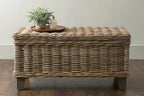 East at Main Woven Rattan Storage Coffee Table - Image 2