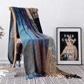 Boho Chair Cover Colorful Chenille Tassels Hippie Throw Blanket by Unknown