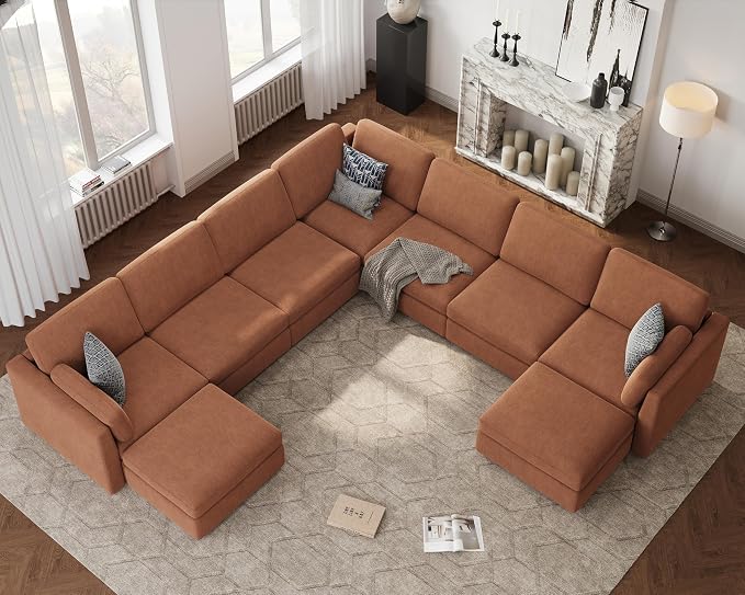 Oversized Modular Sectional Sofa, Solid Wood Frame Sofa, Removable Washable - Image 4
