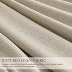 Oatmeal Beige Extra Wide Blackout 60 x 108 Inch Pinch Pleat Curtain 1 Panel | - Image 2