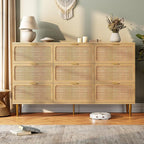 GarveeHome Rattan 9 Drawer Dressers by GarveeHome