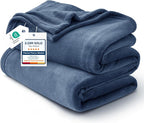 Bedsure GentleSoft Fleece Blankets Queen Size Blue by Unknown
