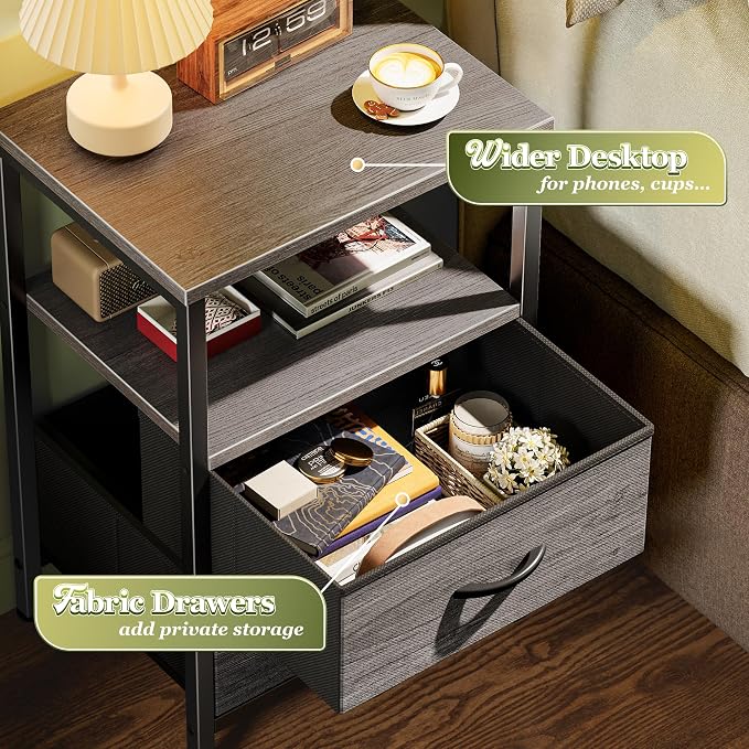 Huuger Night Stand Set of 2, Nightstand - Image 5