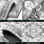 HEBE Boho Kitchen Rugs Set of 3, Non Slip Washable Kitchen Mats - Image 4