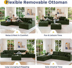 MAXYOYO 132" U Shaped Modular Sectional Sofa - Image 4
