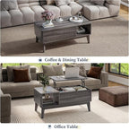LYNCOHOME Fluted Lift Top Coffee Table - Image 6