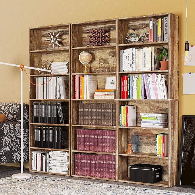IRONCK Bookshelves and Bookcases Floor Standing 6 Tiers Display Storage Shelves - Image 2