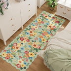 DUKINO 2.6x8 Runner Rug, Floral Washable Kitchen Rugs Non Slip, Stain Resistant - Image 5