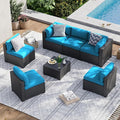 Aoxun 7 Piece Patio Furniture Set, Wicker Rattan Patio Sectional Sofa, Outdoor by Aoxun