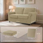 SUBRTEX 5 Pieces Stretch Sofa Slipcover Sets Couch Cover Sets Backrest Cushion - Image 3