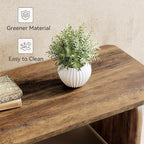 LITTLE TREE Farmhouse Coffee Table, 47 Inches Wooden Center Tables - Image 5