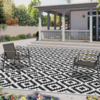 SAND MINE Waterproof Outdoor Rug 8x10 ft, Plastic Reversible Rug, Modern Area - Image 5
