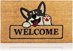 Coir Welcome Mat, Welcome Dog, 17 x 29 in | 100% Natural Coir, Anti-Shedding by AmaruDoorMats