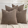 Set of 4 Soft Textured Decorative Throw Pillow Covers 24x24 Inch Cozy Farmhouse by Cozoomy