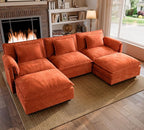 ELUCHANG Oversized 116" Modular Sectional Sofa, Comfy Cloud Couch, U Shaped by ELUCHANG