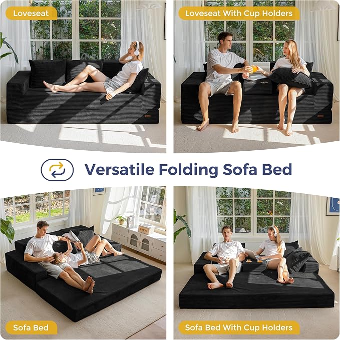 MAXYOYO Convertible Sofa Bed, Folding Sleeper Chair - Image 4