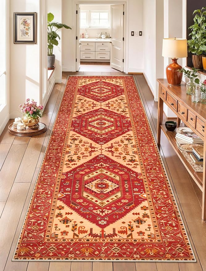 SERISSA 2'6"x8' Washable Non Slip Boho Runner Rug by SERISSAHomeDecorCollection