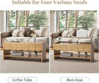 Lift Top Coffee Table with Hidden Compartment, 2 Tier Wooden Center Table with - Image 5