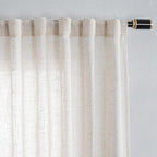 MYSKY HOME Country Curtains for Sliding Glass Door, Back Tab Semi Sheer Curtain - Image 7