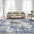 LOONGRUG 9x12 Area Rug Washable Large Neutral Modern Living Room Rugs | - Image 5