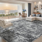 Aelenmu 10x14 Area Rugs for Living Room Washable Dining Room Black Grey | - Image 8
