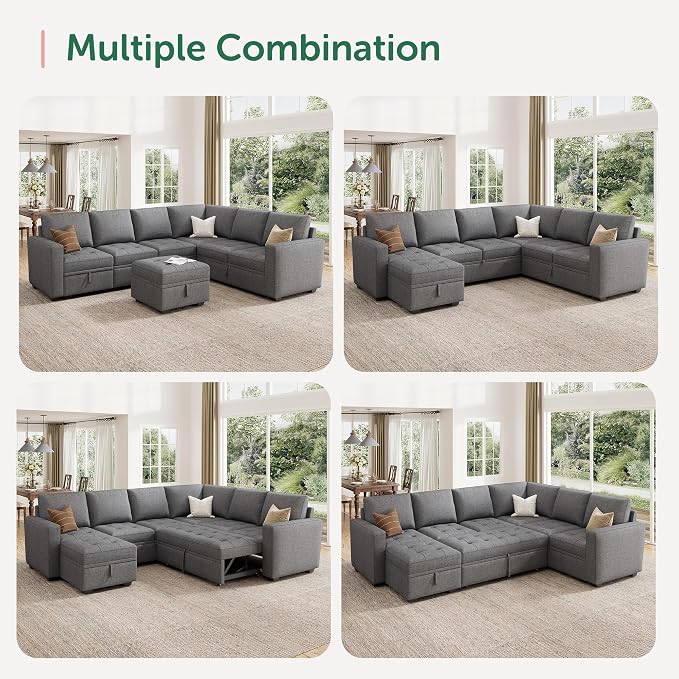 HONBAY Modular Sectional Sleeper Sofa - Image 4