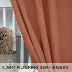 Pitalk Terracotta Curtains 84 Inches Long - Image 4