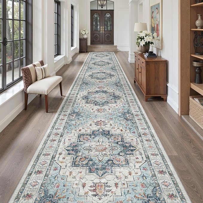 Madane Hallway Runner Rug 3x20 Washable Kitchen Runners 20ft, Soft Low-Pile - Image 2