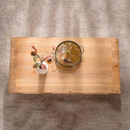 Modern Wood Coffee Table, Rectangular Minimalist Center Table - Image 4