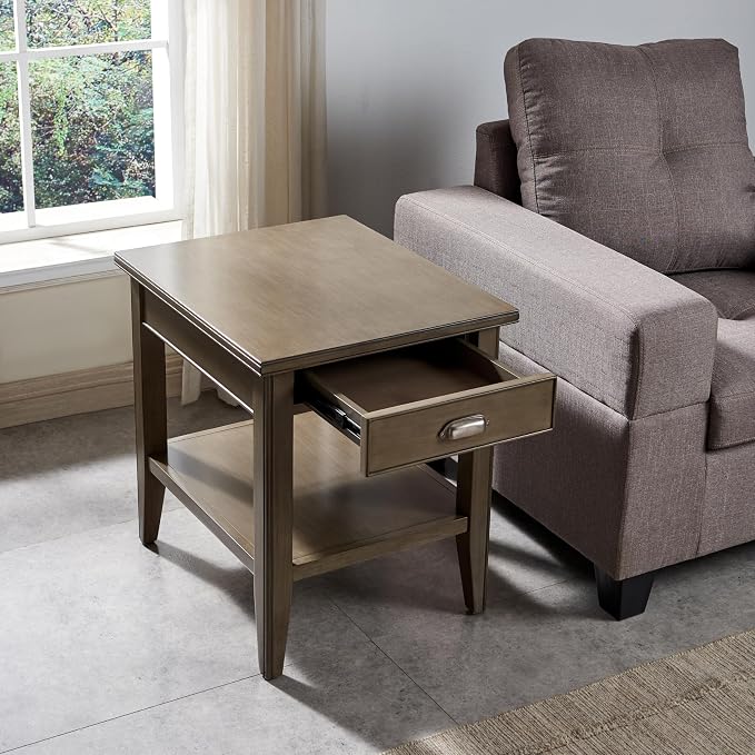 Leick Home Laurent End Table, Solid Wood, - Image 10