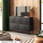 WLIVE Dresser for Bedroom with 5 Drawers, Long Fabric Dresser, Chest of Drawers - Image 2