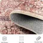 6x9 Area Rugs - Washable Vintage Retro Living Room Rug, Soft Ultra Thin Non - Image 5