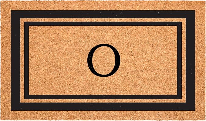 Calloway Mills 152961830O Black Border 18" x 30" Monogram Doormat by Callowaymills