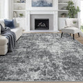 8x10 Area Rugs for Living Room Washable Bedroom Dining Room Black Grey | Modern by Aelenmu