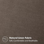 MIULEE Decorative Linen Pillow Covers 20x20 Inch Coffee | Boho Farmhouse​ ​Fall - Image 3