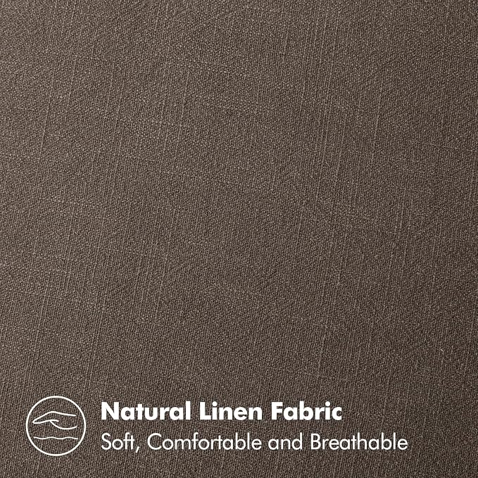 MIULEE Decorative Linen Pillow Covers 18x18 Inch Coffee | Boho Farmhouse​ ​Fall - Image 3