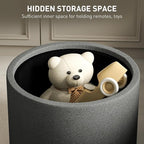 HOMCOM Round Storage Ottoman - Image 5