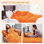 L'AGRATY Chunky Knit Throw Blanket - Image 4