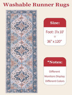 SERISSA 3x10 Washable Non Slip Boho Runner Rug - Image 6