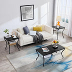 VECELO 3 Pieces Living Room Table Sets, Coffee and End Tables - Image 7